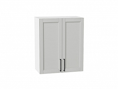 Шкаф верхний с 2-мя дверцами Сканди 716*600*320 Grey Silkwood / Белый