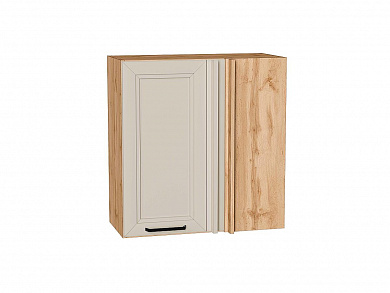 Шкаф верхний прямой угловой Нео 716*700*345 Cream Silk / Дуб Вотан