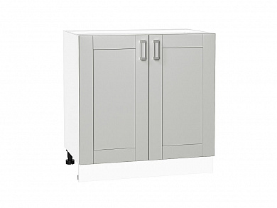Шкаф нижний с 2-мя дверцами Лофт 816*800*480 Grey Silk / Белый