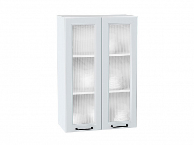 Шкаф верхний с 2-мя остекленными дверцами Ницца 920*600*318 Blanco / Белый