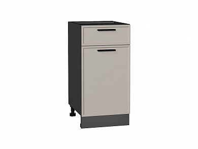 Шкаф нижний с 1-ой дверцей и ящиком Фрейм 816*400*484 Clay Silk / Graphite