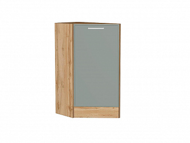 Шкаф нижний торцевой Квадро 816*296*555 Аквамарин / Дуб Вотан