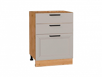 Шкаф нижний с 3-мя ящиками Нео 816*600*480 Clay Silk / Дуб Вотан