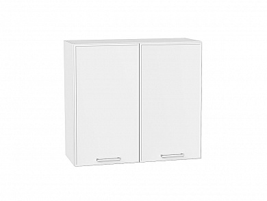 Шкаф верхний с 2-мя дверцами Квадро 716*800*321 Белый / Белый