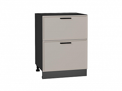 Шкаф нижний с 2-мя ящиками Фрейм 816*600*484 Clay Silk / Graphite