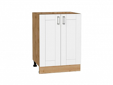 Шкаф нижний с 2-мя дверцами Лофт 816*600*480 White Silk / Дуб Вотан