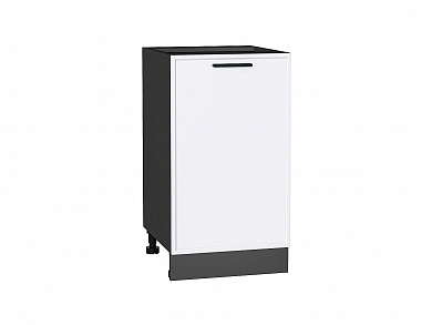 Шкаф нижний с 1-ой дверцей Фрейм 816*450*484 White Silk / Graphite