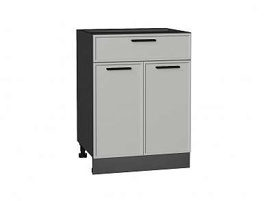 Шкаф нижний с 2-мя дверцами и ящиком Фрейм 816*600*484 Grey Silk / Graphite