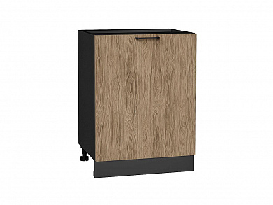 Шкаф нижний с 1-ой дверцей Флэт 816*600*478 Natural Casella Oak 2S / Graphite