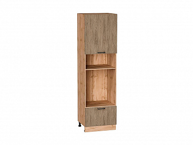 Шкаф пенал с 1-ой дверцей и ящиком под технику Флэт 2132*600*574 Natural Casella Oak 2S / Дуб Вотан