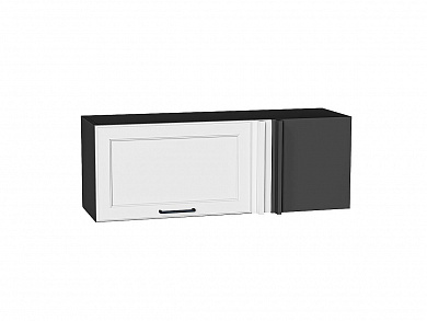 Шкаф верхний прямой угловой горизонтальный Барселона 358*1000*350 Белый / Graphite