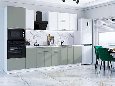 Квадро-01 2140*3000*600 Белый/Аквамарин