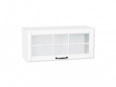 Шкаф верхний горизонтальный остекленный Дублин 358*800*318 Special White / Белый