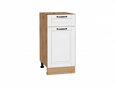 Шкаф нижний с 1-ой дверцей и ящиком Дублин 816*400*478 Special White / Дуб Вотан