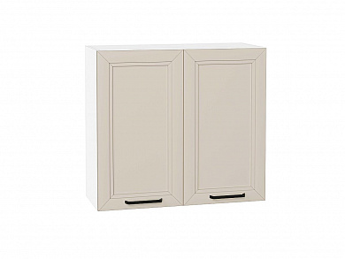 Шкаф верхний с 2-мя дверцами Нео 716*800*320 Cream Silk / Белый