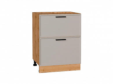 Шкаф нижний с 2-мя ящиками Фрейм 816*600*484 Clay Silk / Дуб Вотан