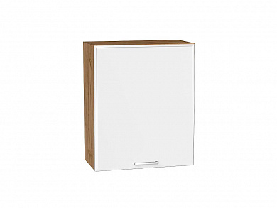 Шкаф верхний с 1-ой дверцей Квадро 716*600*321 Белый / Дуб Вотан