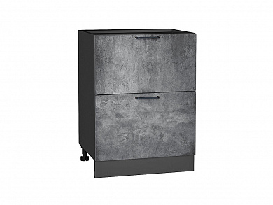 Шкаф нижний с 2-мя ящиками Флэт 816*600*478 Temple Stone 2S / Graphite
