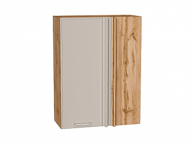 Шкаф верхний прямой угловой Квадро 920*700*345 Кашемир / Дуб Вотан