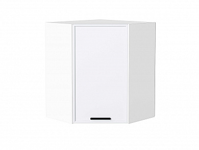 Шкаф верхний угловой Фрейм 716*600*600 White Silk / Белый