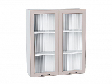 Шкаф верхний с 2-мя остекленными дверцами Барселона 920*800*324 Кашемир / Белый