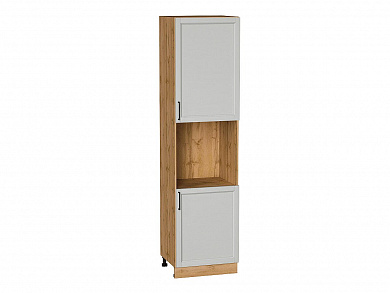 Шкаф пенал с 2-мя дверцами под технику Сканди 2336*600*576 Grey Silkwood / Дуб Вотан