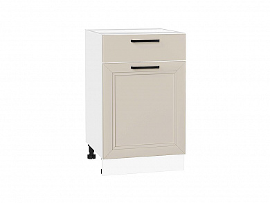 Шкаф нижний с 1-ой дверцей и ящиком Нео 816*500*480 Cream Silk / Белый
