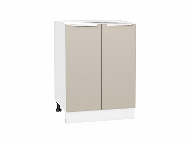 Шкаф нижний с 2-мя дверцами Фьюжн 816*600*480 Cream Silk / Белый