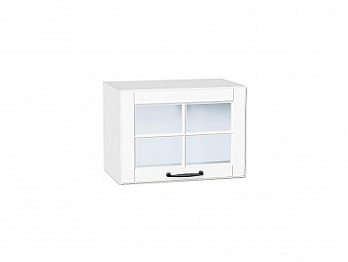 Шкаф верхний горизонтальный остекленный Дублин 358*500*318 Special White / Белый