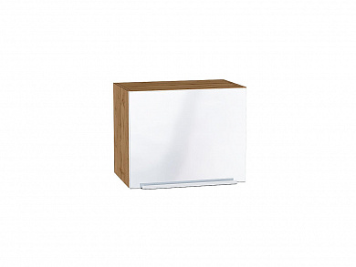 Шкаф верхний горизонтальный Фьюжн 358*450*320 Angel / Дуб Вотан