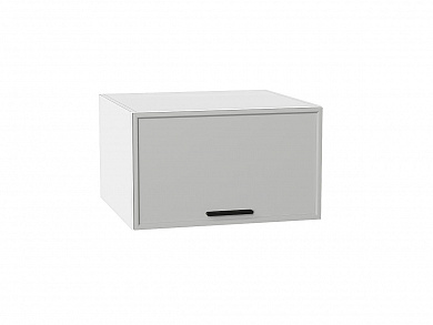 Шкаф верхний горизонтальный глубокий Фрейм 358*600*580 Grey Silk / Белый