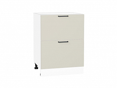 Шкаф нижний с 2-мя ящиками Флэт 816*600*478 Cashmere In 2S / Белый