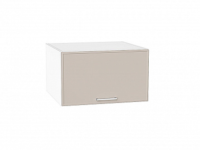 Шкаф верхний горизонтальный глубокий Квадро 358*600*577 Кашемир / Белый