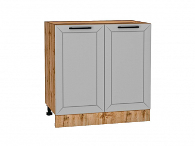 Шкаф нижний с 2-мя дверцами Глетчер 816*800*478 Гейнсборо Силк / Дуб Вотан