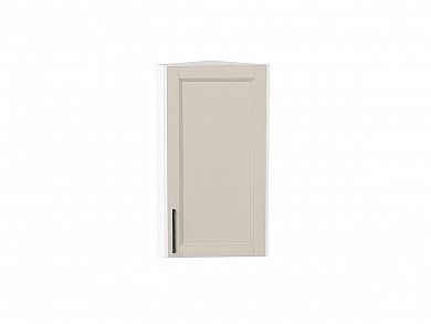 Шкаф верхний торцевой Сканди 716*300*306 Cream Silkwood / Белый
