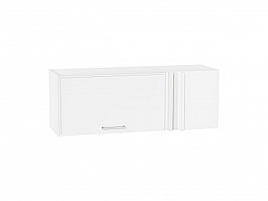 Шкаф верхний прямой угловой горизонтальный Квадро 358*1000*350 Белый / Белый