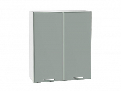 Шкаф верхний с 2-мя дверцами Квадро 920*800*321 Аквамарин / Белый