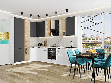 Евро Лайн-07 2340*2000/3000*600 Антрацит/Белый