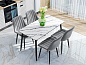 Стол Uni-Form-S2.2B 1300*700*750 SBlack/White Matt Marble