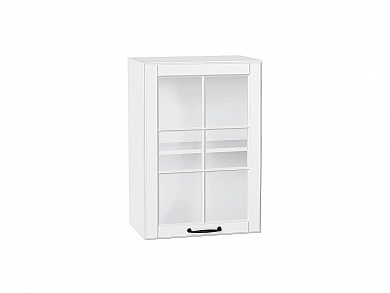 Шкаф верхний с 1-ой остекленной дверцей Дублин 716*500*318 Special White / Белый
