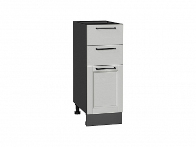 Шкаф нижний с 3-мя ящиками Сканди 816*300*480 Grey Silkwood / Graphite