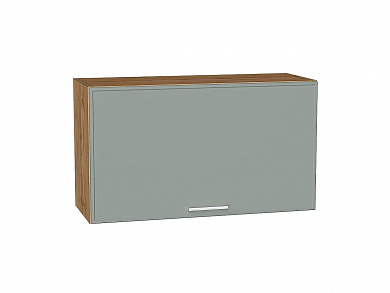 Шкаф верхний горизонтальный Квадро 458*800*321 Аквамарин / Дуб Вотан