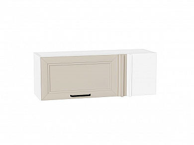 Шкаф верхний прямой угловой горизонтальный Нео 358*1000*350 Cream Silk / Белый