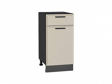Шкаф нижний с 1-ой дверцей и ящиком Фрейм 816*400*484 Cream Silk / Graphite