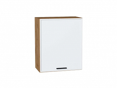 Шкаф верхний с 1-ой дверцей Фрейм 716*600*324 White Silk / Дуб Вотан