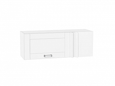 Шкаф верхний прямой угловой горизонтальный Лофт 358*1000*350 White Silk / Белый