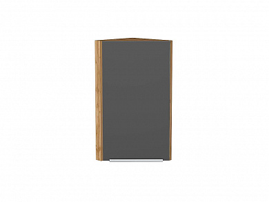 Шкаф верхний торцевой Фьюжн 716*300*306 Stormy Silk / Дуб Вотан