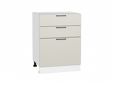 Шкаф нижний с 3-мя ящиками Флэт 816*600*478 Cashmere In 2S / Белый