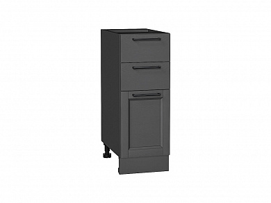 Шкаф нижний с 3-мя ящиками Сканди 816*300*480 Stormy Silkwood / Graphite