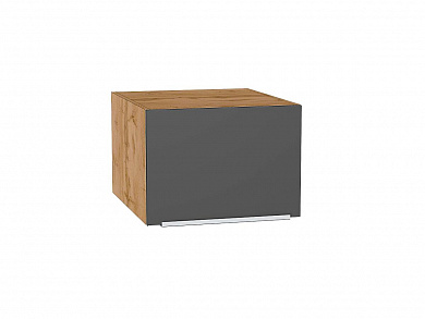 Шкаф верхний горизонтальный глубокий Фьюжн 358*500*576 Stormy Silk / Дуб Вотан